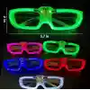 Beyaz LED Işıklı Parti Gözlüğü 3 Modlu – Gece Eğlence Gözlüğü