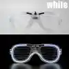 Beyaz Led Işıklı Parti Gözlüğü - Neon Glow Şerit Gözlük 3 Modlu