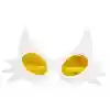 Beyaz Renk Bıyık Tasarımlı Kedi Parti Gözlüğü 19x11 cm
