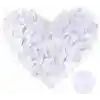 Beyaz Renk Gül Yaprağı Şekilli Konfeti 10 Paket 1000 Adet
