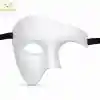 Beyaz Yarım Erkek Maske – Phantom Parti & Balo Maskesi