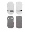 NessiWorld 2Li Penye Babet Silikon Çemberli Çorap 30102 Gri Beyaz