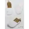 NessiWorld 2Li Sneakers Kaymaz Basic Penye Çorap BS20103 Beyaz Beyaz