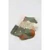 3Lü Penye Kız Soket Çorap 10112 Nil