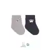 NessiWorld Bear Penye Soket Çorap 2Li BS10116 Gri