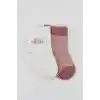 NessiWorld Big Heart Penye Soket Çorap 2Li BS10117 Pudra