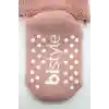 NessiWorld Çemberli Kaymaz Havlu Soket Çorap 2Li BS10503 Pudra Pembe