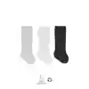 NessiWorld Derby Dizaltı Çorap 3Lü BS40101 Ekru Gri Siyah