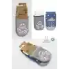 NessiWorld Hayvan Figürlü Kaymaz Erkek Soket Çorap 2Li BS10119 İndigo