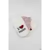 NessiWorld Mom Dad 3Lü Penye Soket Çorap 10123 Ekru