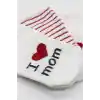NessiWorld Mom Dad 3Lü Penye Soket Çorap 10123 Ekru