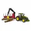 John Deere 7R 350 Traktör& Kütük Taşıyan Römork BR03154