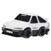 CarTuned JDM Seri 1 1985-87 Sprinter Trueno GT-Apex AE86 - Siyah Beyaz Araba