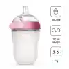 Antikolik Silikon Biberon 250 ml 3-6 Ay Pembe