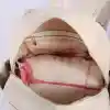 Deri Anne Bebek Bakım Sırt Çantası 7130 Krem