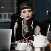 Gatsby Aksesuar Seti – Siyah Charleston Saç Bandı, Uzun Eldiven & Sigaralık