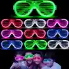 Glow Model 3 Farklı Fonksiyonlu Işıklı Panjur Parti Gözlüğü Karışık Renk 12 Adet NessiWorld