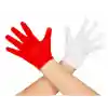 Gösteriler İçin 1 Çift Kırmızı Beyaz Pandomim Eldiveni Çocuk Boy