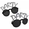 Gümüş Simli Party Yazılı Parti Gözlüğü Show 15x7 cm