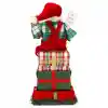 Hediye Kutularının Üstünde Oturan Noel Baba Dekoratif Biblo 48 cm