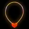 Karanlıkta Yanan Glow Stick Kalp Şekilli Kolye 6 Renk 6 Adet