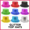 Karışık Renk Simli Silindir Parti Şapkaları (12 Adet)