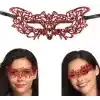 Kırmızı Dantel Masquerade Maskesi 9 No