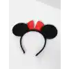 Kırmızı Fiyonklu Minnie Mouse Taç Fare Tacı Kafa Bandı