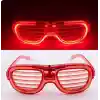 Kırmızı Led Işıklı Parti Gözlüğü - Neon Glow Şerit Gözlük 3 Modlu