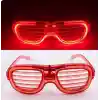 Kırmızı Led Işıklı Parti Gözlüğü - Şerit Gözlük 3 Modlu