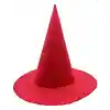 Kırmızı Renk Keçe Cadı Şapkası Yetişkin Çocuk Uyumlu 35X38 cm