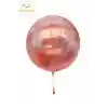 Kırmızı Simli Yuvarlak Şeffaf Balon 24 İnç