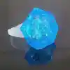 Kristal Tasarımlı Led Glow Işıklı 3 Modlu Mavi Yüzük 3.5 x 5 cm