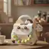 LZ-8843  KEDİ FİGÜRLÜ MEYVE ÇANTASI 360 PARÇA BLOCK OYUNCAK