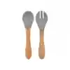 Mama Kaşığı ve Çatal Seti Powder Grey
