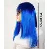 Mavi Renk Uzun Parti Peruğu