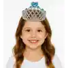Mavi Kalpli Gümüş Renk Kraliçe Tacı PrensesTacı NessiWorld