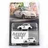 NessiWorld GT 1/64 LB-WORNessiWorld x Abas WorNessiWorld ABARTH 595 Gara White - Blister Paket