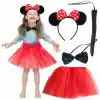 Minnie Mouse Kostüm Seti Etek Taç Kuyruk Papyon Gösteri Seti