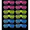 Neon Fosforlu Panjur Gözlük 12 Adet – 80’ler 90’lar Parti Stili