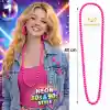 Neon Pembe Boncuk Kolye 80 cm – Retro 80’ler 90’lar Parti Aksesuarı