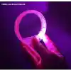 Pembe Led Işıklı Baskı Yapılabilen Pilli Bileklik Bilezik 1,5 cm Genişlik