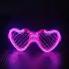Pembe LED Işıklı Kalp Gözlük – 3 Modlu Parti