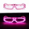 Pembe LED Işıklı Parti Gözlüğü 3 Modlu – Gece Eğlence Gözlüğü