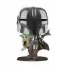 POP! Deluxe Star Wars The Mandalorian 10 Chrome Mandalorian with Child 49931