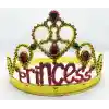 Prenses Yazılı Altın Renk Ayarlanabilir Parti Tacı 60 cm