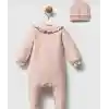 Pudra Girls Şapkalı Tulum MNB1315 Pudra