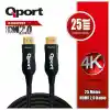 QPORT Q-HDMI253 HDMI KABLO 25MT Ver2.0 ALTIN UÇLU 3D 4K