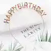Rengarenk Kristal Taşlı Ekstra Lüks Gümüş Kaplama Happy Birthday Taç 16x17 cm  NessiWorld