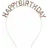 Rengarenk Kristal Taşlı Ekstra Lüks Gümüş Kaplama Happy Birthday Taç 16x17 cm  NessiWorld